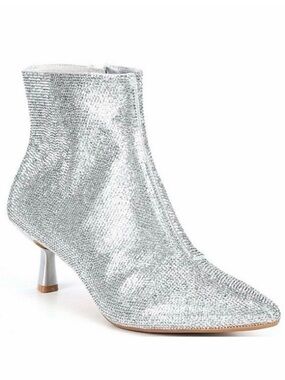 Alex Marie Gamina Rhinestone‎ Embellished Kitten Heel Booties